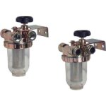 Filtre � mazout double conduit - somatherm - 1899 - 500 litres / h - raccords cuivre 8 10 12 - robinet ...