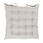 Galette de chaise 38 x 38 cm blanc ecru