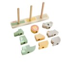 Fisher - price - animaux en bois  empiler et trier 10pices hxv04