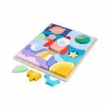 Fisher - price puzzle en bois l?espace - puzzle 42pices pour les petits - fisher - price - hxy42