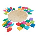Fisher - price - puzzle mandala en bois - puzzle 40pices motif gomtrique hxt94