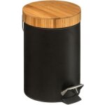 Poubelle � couvercle bambou 3l natur�o noir - 5 five simply smart