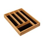 Range - couverts 5 compartiments black bambou - 5 five simply smart