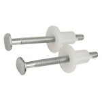 Fixation dabattant wc - somatherm for you - longueur 75mm - plastique - universel - blanc