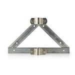 Fixation murale pour satellite - nedis - acier - diam�tre m�t 32 - 42 mm - distance 90 mm - argent