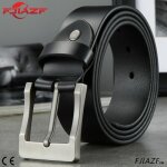 Ceinture homme en cuir véritable - fjiazf® alicai - 008h - boucle ardillon - noir Ceinture homme en cuir véritable - fjiazf® alicai - 008h - boucle ardillon - noir
