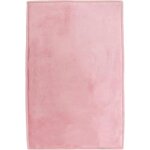 Flanelle - tapis rond extra doux effet velours 60 x 90 cm rose poudré Flanelle - tapis rond extra doux effet velours 60 x 90 cm rose poudré