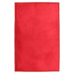 Tapis salon aspect velours extra - doux rouge 60x90