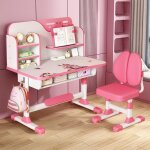 Flasidu� ensemble bureau et chaise pour enfant hauteur r�glable rose 3 - 18 ans style dessin anim� 111 ...