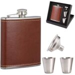 Flasque alcool avec 2 tasses et 1 ?entonnoir 8oz flasque de whisky en 304 acier inoxydablepour voyagepêchecamp ... Flasque alcool avec 2 tasses et 1 ?entonnoir 8oz flasque de whisky en 304 acier inoxydablepour voyagepêchecamp ...