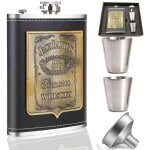 Flasque alcool acier inoxydable avec 2 tasses et 1 entonnoir 8oz flasque de poche portable flasque de ... Flasque alcool acier inoxydable avec 2 tasses et 1 entonnoir 8oz flasque de poche portable flasque de ...