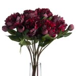 Fleur artificielle - hill interiors - pivoine - rouge - 58 cm - durable et r�aliste