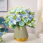 Fleurs artificielles pivoine en soie - wirlsweal - 5 bouquets de 25 t�tes - d�coration maison mariage ...