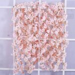Fleurs artificielles en soie - bigilantuh - fleur de cerisier - 1. 8m - 2 pcs - rose