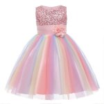 Fleur filles robe lgante robe de princesse vtements pour enfants robe de soire de mariage
