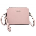 Sac bandouli�re - flora co paris - petit sac mignon - synth�tique - rose - zipp�e
