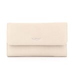 Porte - ch�quier femme en pu cuir souple - flora co paris - beige