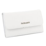 Porte - ch�quier portefeuille tout en un � rabat femme flora co paris - blanc