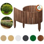 Floranica bordure flexible de parterre 40 x 100 cm brune cl�ture de jardin en bois en pin palissade