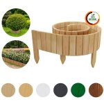 Floranica bordure de jardin en bois flexible 10 x 200 cm nature avec piquets id�ale pour d�limiter pelouse ...