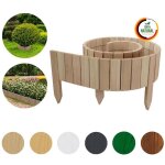 Floranica bordure de jardin en bois flexible 10 x 200 cm non - trait� avec piquets id�ale pour d�limiter ...