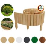 Floranica bordure de jardin en bois flexible 20 x 200 cm nature avec piquets id�ale pour d�limiter pelouse ...