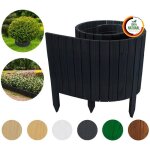 Floranica bordure de jardin en bois flexible 40 x 200 cm anthracite avec piquets id�ale pour d�limiter ...