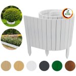 Floranica bordure de jardin en bois flexible 40 x 200 cm blanc avec piquets id�ale pour d�limiter pelouse ...