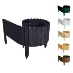 Floranica bordure de jardin flexible 30 x 200 cm anthracite cl�ture de pelouse en bois palissade de jardin ...