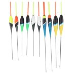 Flotteur de pche 10 pices colores flotteurs de carpe de pche bobbers crochets accessoires flottants ...