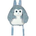 Fluffy bag - gipsy toys - sac � dos en peluche - lapin bleu et blanc 30 cm