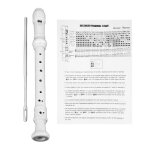 Flte  bec 8 trous omabeta - enregistreur flauta - lger et portable - clarinette abs - blanc