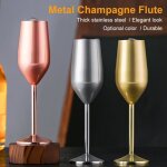 Flte  champagne 220ml - argent - en acier inoxydable - flte en mtal - pour fournitures de fte