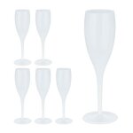 Relaxdays flûte à champagne en plastique lot de 6 robuste et sans bpa réutilisable capacité : 100 ml ... Relaxdays flûte à champagne en plastique lot de 6 robuste et sans bpa réutilisable capacité : 100 ml ...