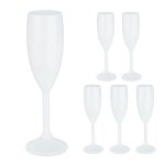 Relaxdays flte  champagne en plastique lot de 6 robuste et sans bpa rutilisable capacit: 160ml ...