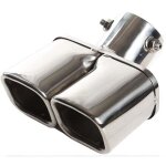 Folaya 63mm embouts d�chappement desilencieux tuyau d�chappement de voiture en acier inoxydable double ...
