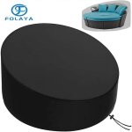 Housse de lit de jardin imperm�able folaya en oxford 210d anti - vent - noir