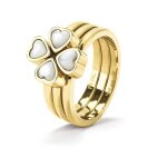 Bague - folli follie - 2r19t001yw - acier inoxydable - dor - femme