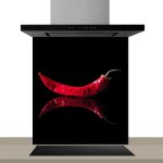 Fond de hotte d�corative chile guajillo rouge 60x70