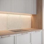 Fond de hotte en verre tremp transparent - saint gobain - planeclear - 70 cm - verre - blanc