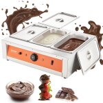 Fondoir à chocolat - vevor - tempéreuse à chocolat en inox 1500 w 3 cuves de 33 l Fondoir à chocolat - vevor - tempéreuse à chocolat en inox 1500 w 3 cuves de 33 l