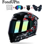 Fondupin - casque de moto scooter intégral double visière pour hommes et femmes pare - soleil intégré ... Fondupin - casque de moto scooter intégral double visière pour hommes et femmes pare - soleil intégré ...