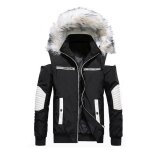 Fondupin - doudoune homme à capuche hiver Épais chaud fermeture zipée coupe slime design de contraste ... Fondupin - doudoune homme à capuche hiver Épais chaud fermeture zipée coupe slime design de contraste ...