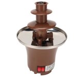 Fontaine � chocolat chauffante surenhap - mini fontaine � fondue portable - 45w - marron