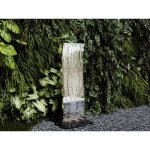 Fontaine dextérieur vague en acier inoxydable - h. 130 cm - argenté - hoki Fontaine dextérieur vague en acier inoxydable - h. 130 cm - argenté - hoki