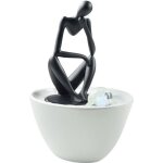 Fontaine dintérieur - pensador - 19 x 16 x 26 cm - résine - eclairage led - pompe silencieuse Fontaine dintérieur - pensador - 19 x 16 x 26 cm - résine - eclairage led - pompe silencieuse