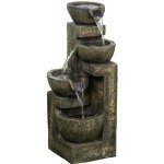 Fontaine de jardin cascade 4 pots débit réglable pompe à eau submersible incluse résine noir bronze vieilli ... Fontaine de jardin cascade 4 pots débit réglable pompe à eau submersible incluse résine noir bronze vieilli ...