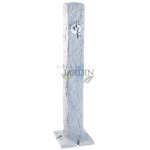 Fontaine de jardin imitation pierre de granit clair - no name - bleu - hauteur 1m - base 13x13cm