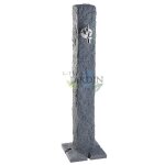 Fontaine de jardin en imitation pierre de granit fonc� - no name - hauteur 1m - gris