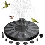 Fontaine solaire ext�rieur 15w 16cm grand flottante pompe bassin avec 6 buses pour d�coration de jardin ...